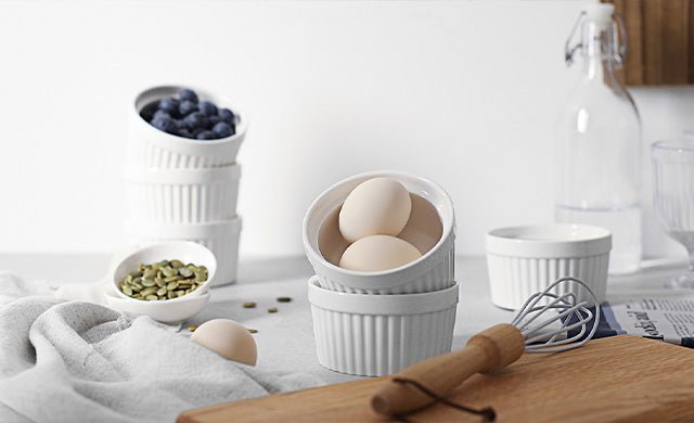 Add Warmth and Charm to Your Kitchen with Dowan's Classic and Rustic Stoneware Ramekin Set - Dowan®