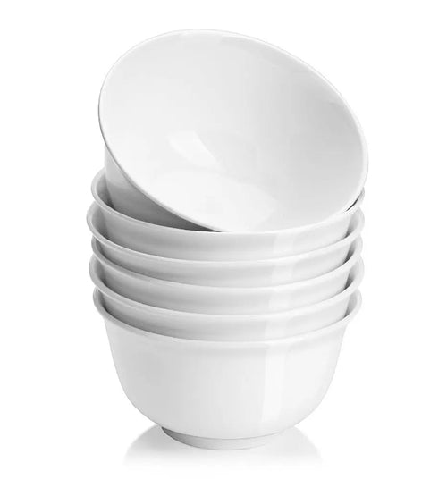 deep bowls for cereal, large cereal bowls, extra large cereal bowl, porcelain cereal bowls, white porcelain cereal bowls