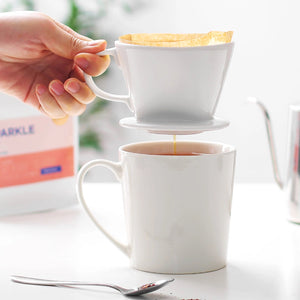 Ceramic Pour Over Coffee Dripper - Set of 1 - Drinkware