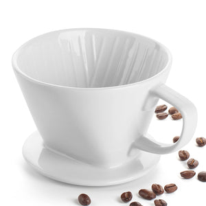 Ceramic Pour Over Coffee Dripper - Set of 1 - Drinkware