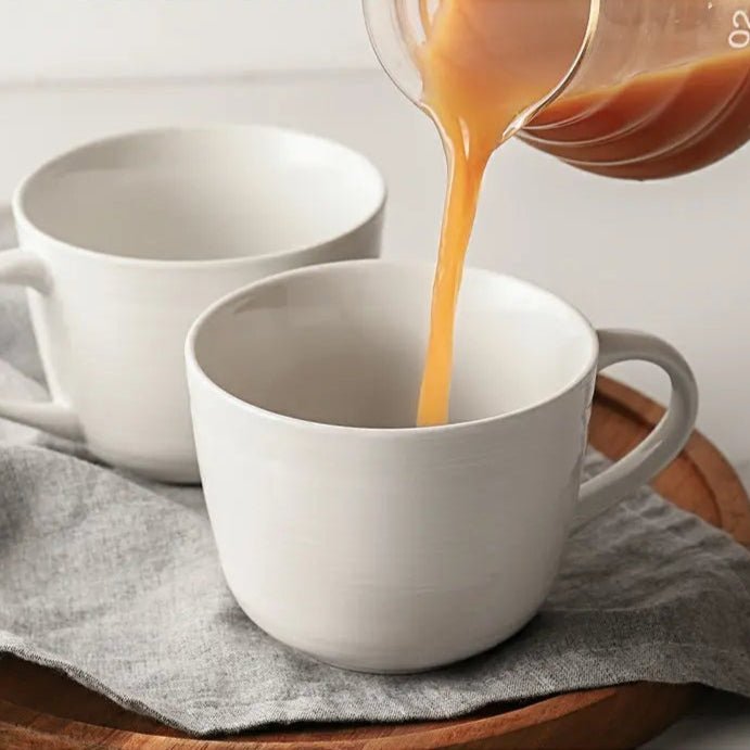 White Coffee Mug Set - Set of 2 - 