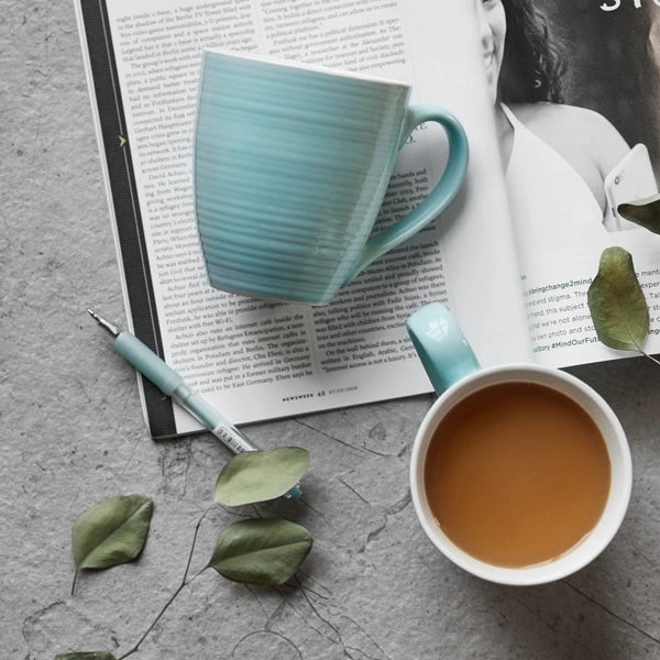 Classic Ceramic Coffee Mugs - Set of 6 - Drinkware