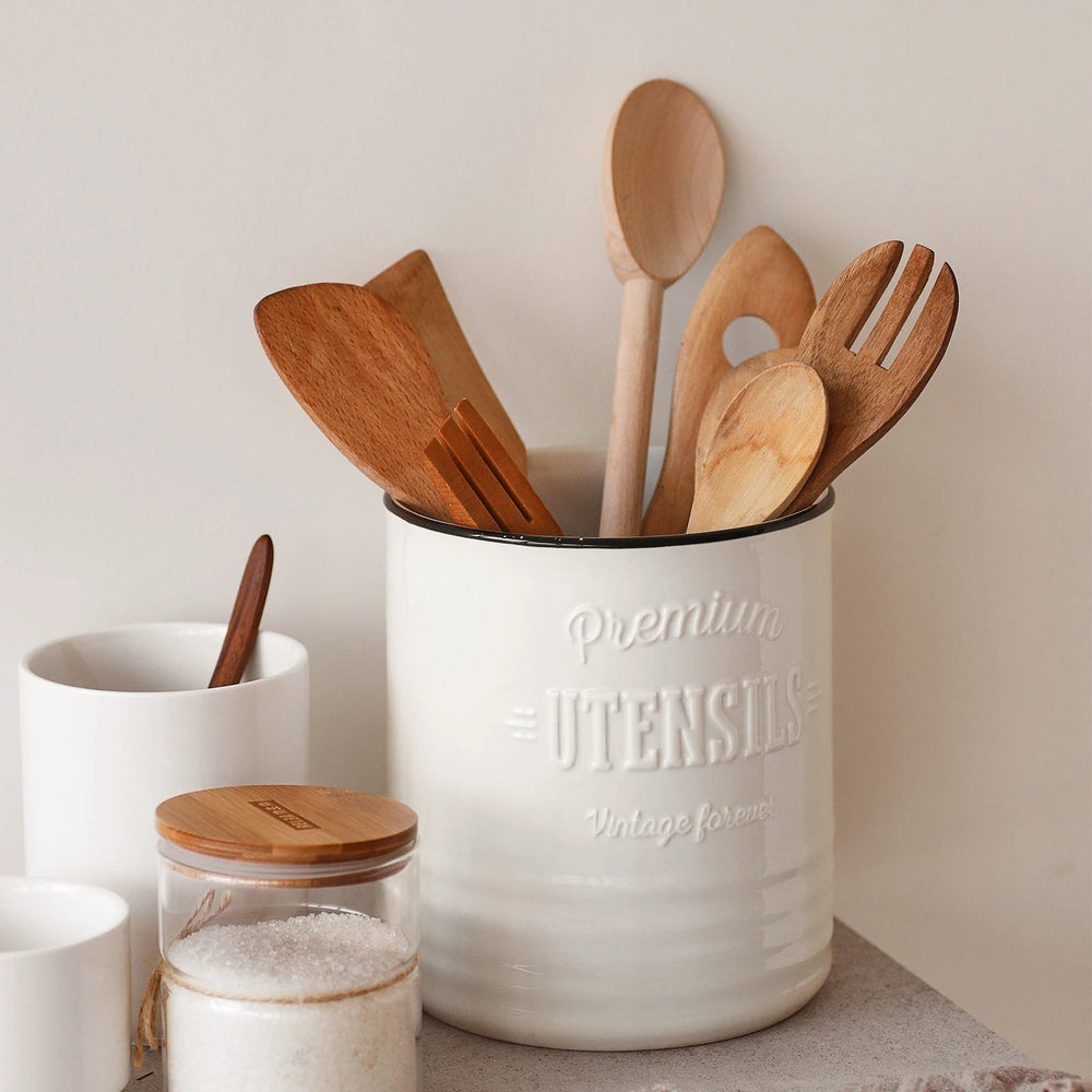 farmhouse utensil holder, farmhouse kitchen utensil holder