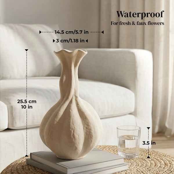 Pumpkin Long-Neck Vase - Set of 1