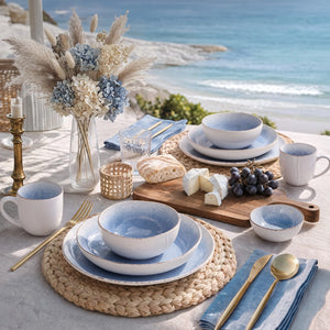 Caymere 6-Inch Coastal Blue Soup Bowls - Set of 4