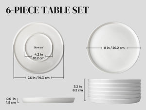 Wedding White Dinner Plates - Set of 6