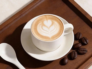Wedding White Espresso Cups and Saucers - Set of 4