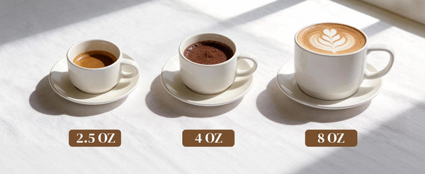 Wedding White Espresso Cups and Saucers - Set of 4