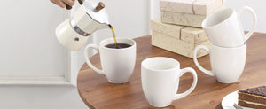 Wedding White Coffee Mugs - Set of 6