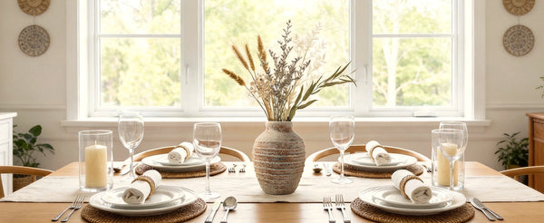Distressed Embossed Jar Vase - Set of 1
