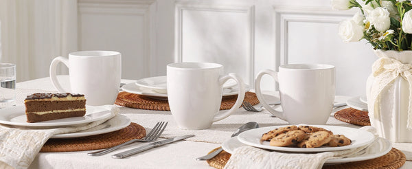 Wedding White Coffee Mugs - Set of 6
