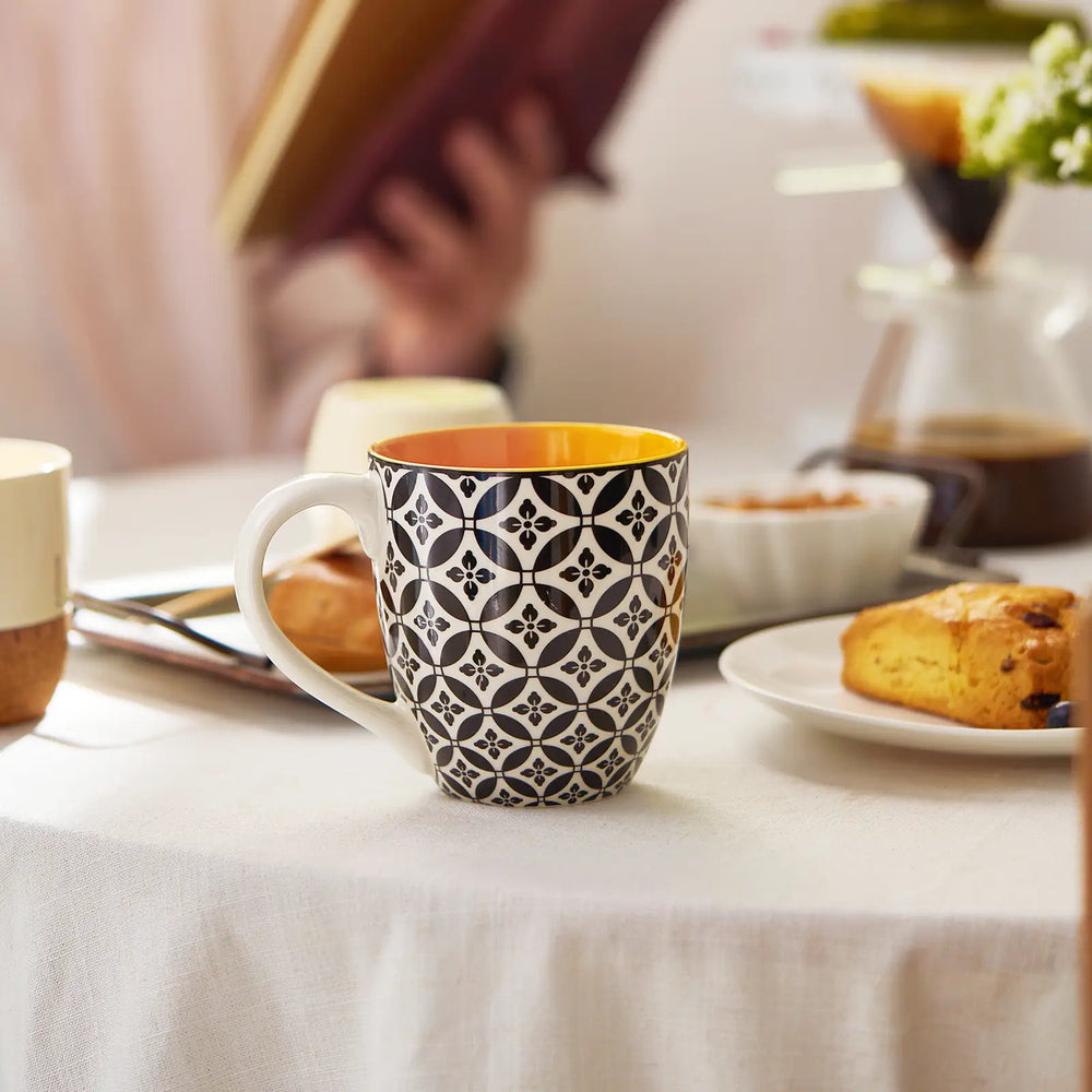 Colorful Coffee Mugs with the white background - Set of 6