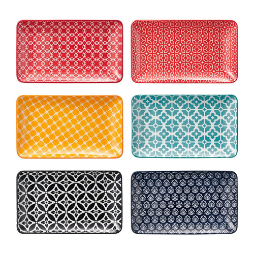 Mosaian Rectangular Serving Platters - Set of 6 - Dinnerware