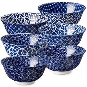 blue cereal bowls, blue and white, cereal bowls, vintage cereal bowls