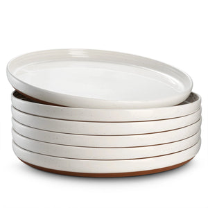 10.5 inch dinner plates, ceramic dinner plates, ceramic plate set, white ceramic plates