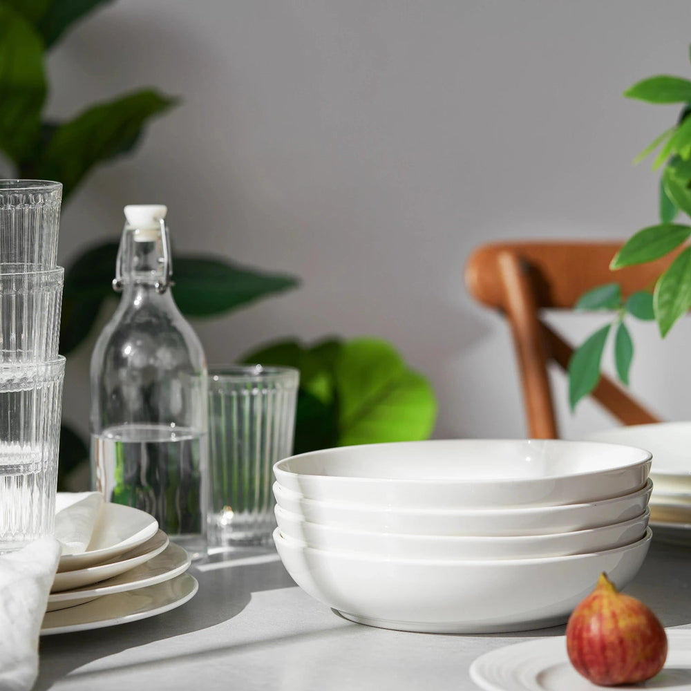 pasta bowl set, pasta bowls set, white pasta bowls