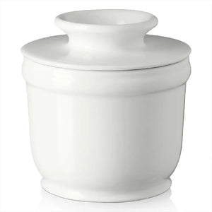 butter holder with lid, butter holder with water, ceramic butter holder, green butter dish