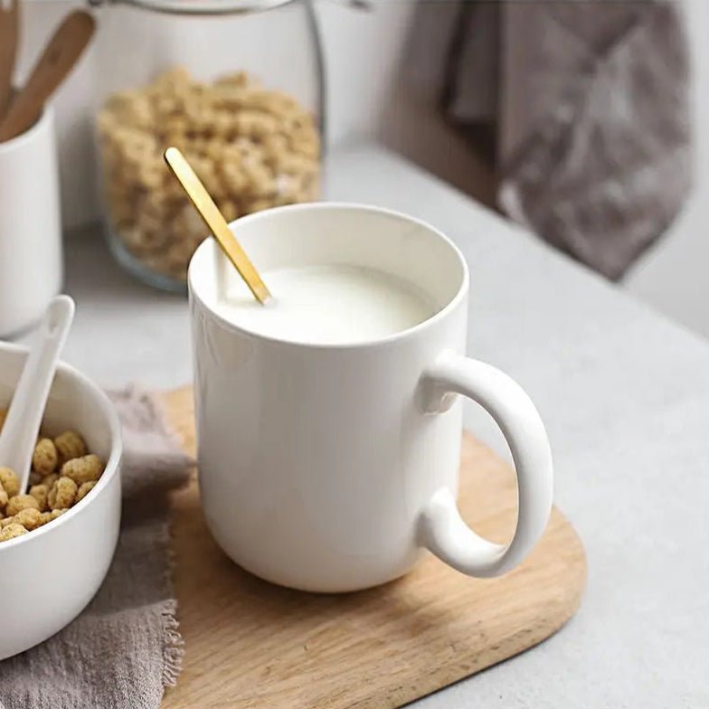 Wedding White Porcelain Coffee Mugs - Set of 6 - Drinkware