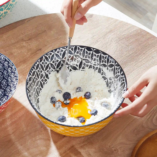 Mosaian Ceramic Mixing Bowls - Set of 3 - Dinnerware